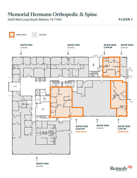 5420 West Loop S, Bellaire, TX for lease - Floor Plan - Image 2 of 7