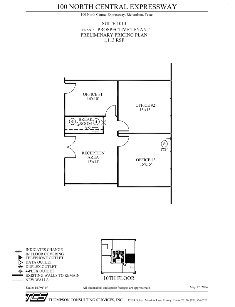 100 N Central Expy, Richardson, TX for lease Floor Plan- Image 1 of 6