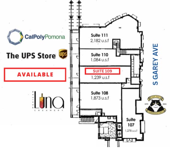 101 W Mission Blvd, Pomona, CA for lease Floor Plan- Image 1 of 1