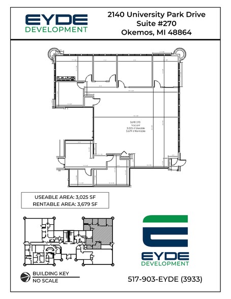 2140 University Park Dr, Okemos, MI for lease - Site Plan - Image 2 of 2