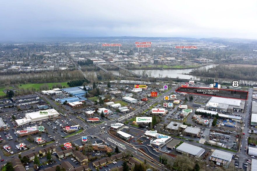 NWC OF WALLACE AND 2ND ST NW St, Salem, OR for sale - Aerial - Image 1 of 5