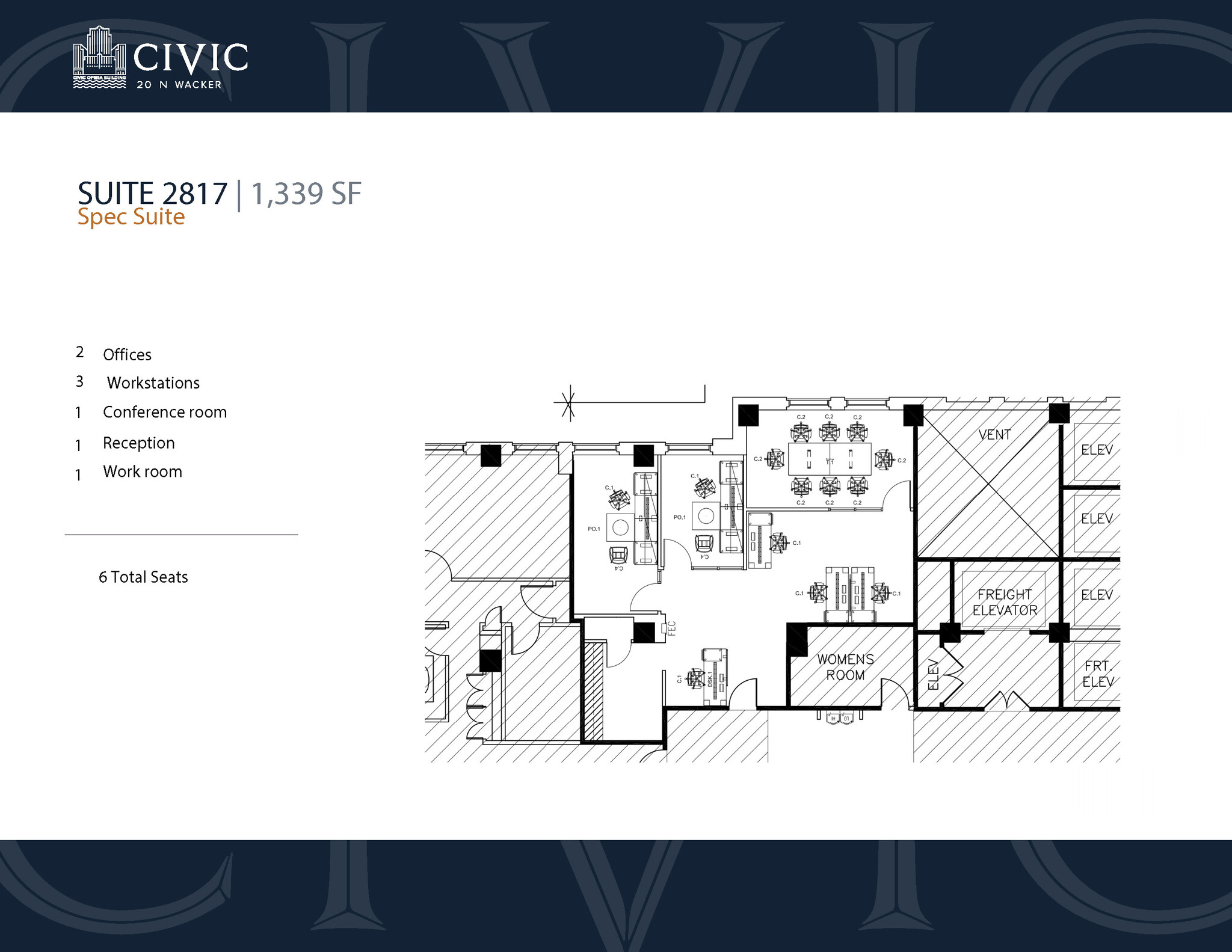 20 N Wacker Dr, Chicago, IL for lease Floor Plan- Image 1 of 4