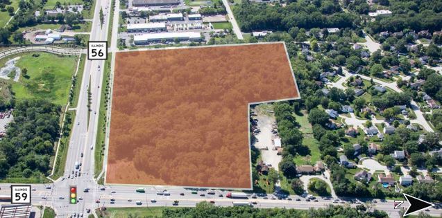 NWC of Route 59 & Butterfield Road, Warrenville, IL for sale - Aerial - Image 2 of 3