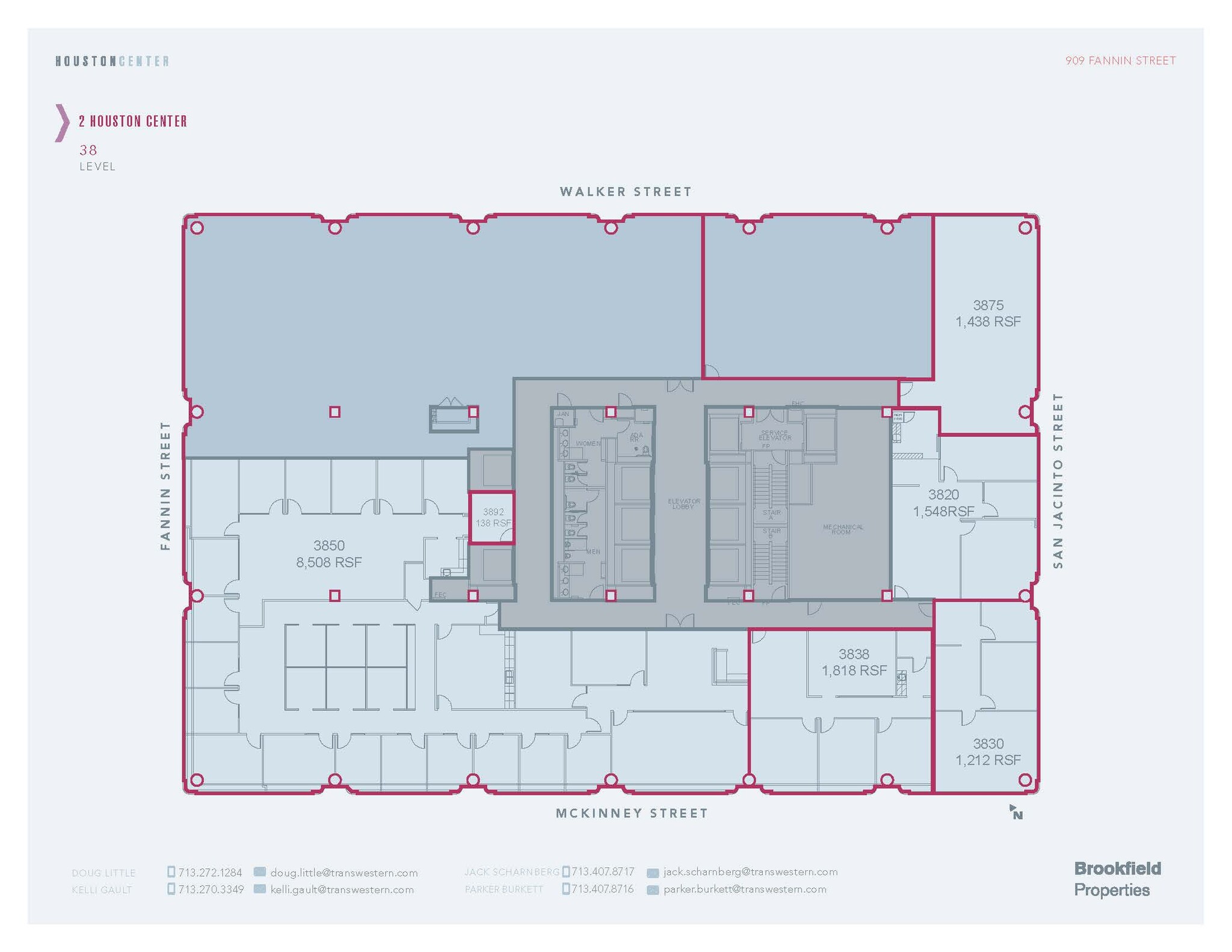 909 Fannin St, Houston, TX for lease Floor Plan- Image 1 of 1