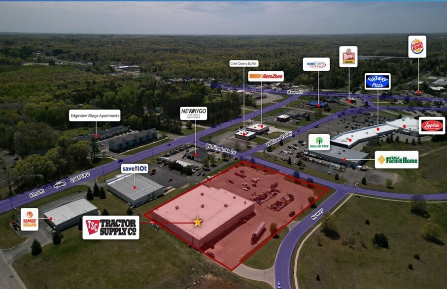 91 W Pine Lake Dr, Newaygo, MI for sale - Aerial - Image 2 of 11