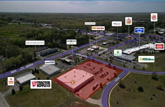 91 W Pine Lake Dr, Newaygo, MI - AERIAL  map view - Image1