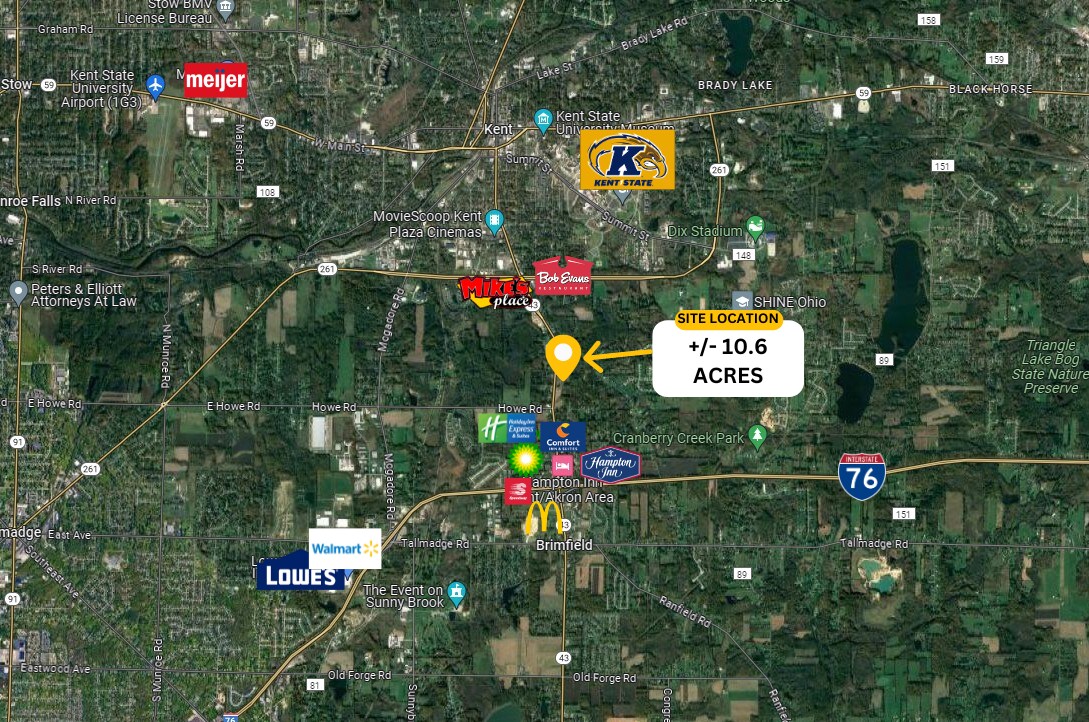 V/L +/- 10.621 Acres ST RT 43 rt, Kent, OH for sale Aerial- Image 1 of 1