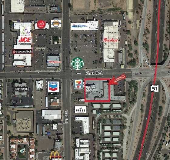 3217 E Shea Blvd, Phoenix, AZ for lease - Aerial - Image 2 of 3