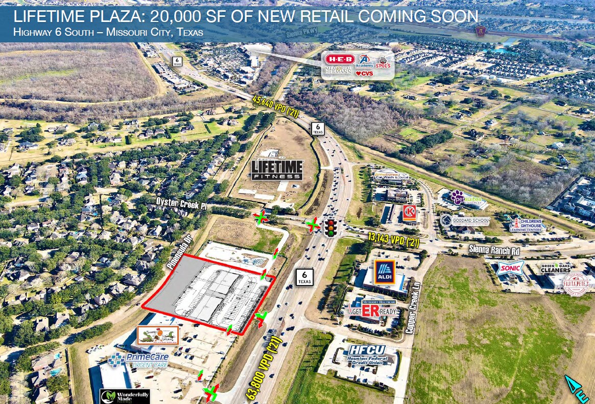 Highway 6 & Sienna Ranch Rd, Missouri City, TX 77459 Lifetime Plaza