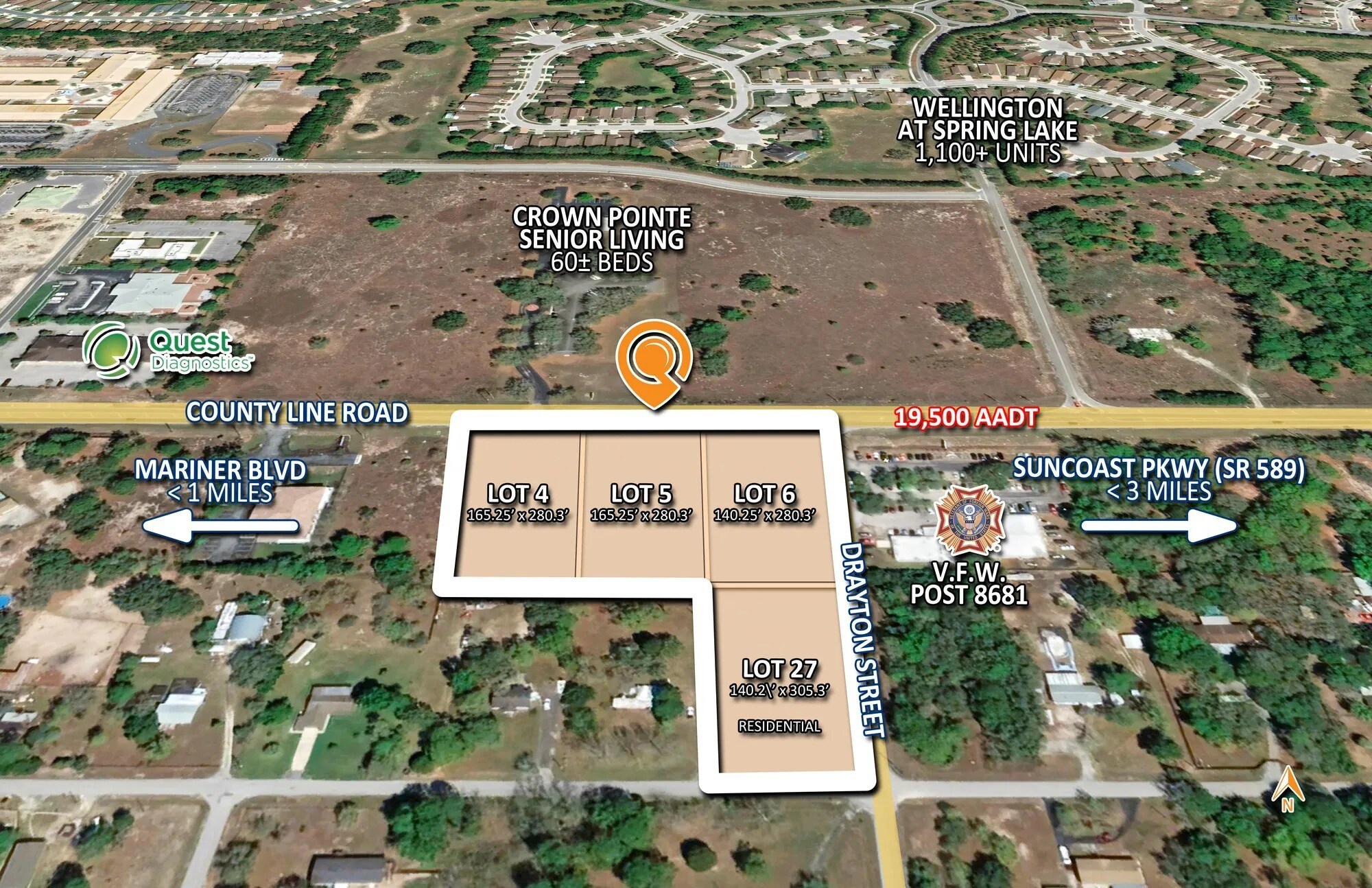 SWC County Line Rd and Drayton St, Spring Hill, FL for sale Primary Photo- Image 1 of 2