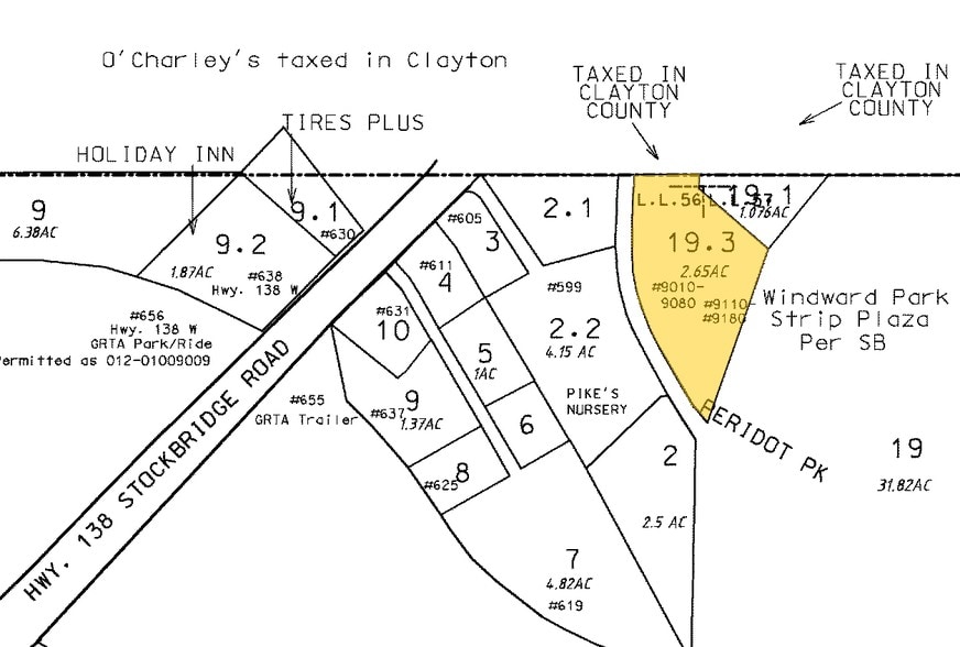 9010-9180 Peridot Pky, Stockbridge, GA for lease - Plat Map - Image 3 of 13