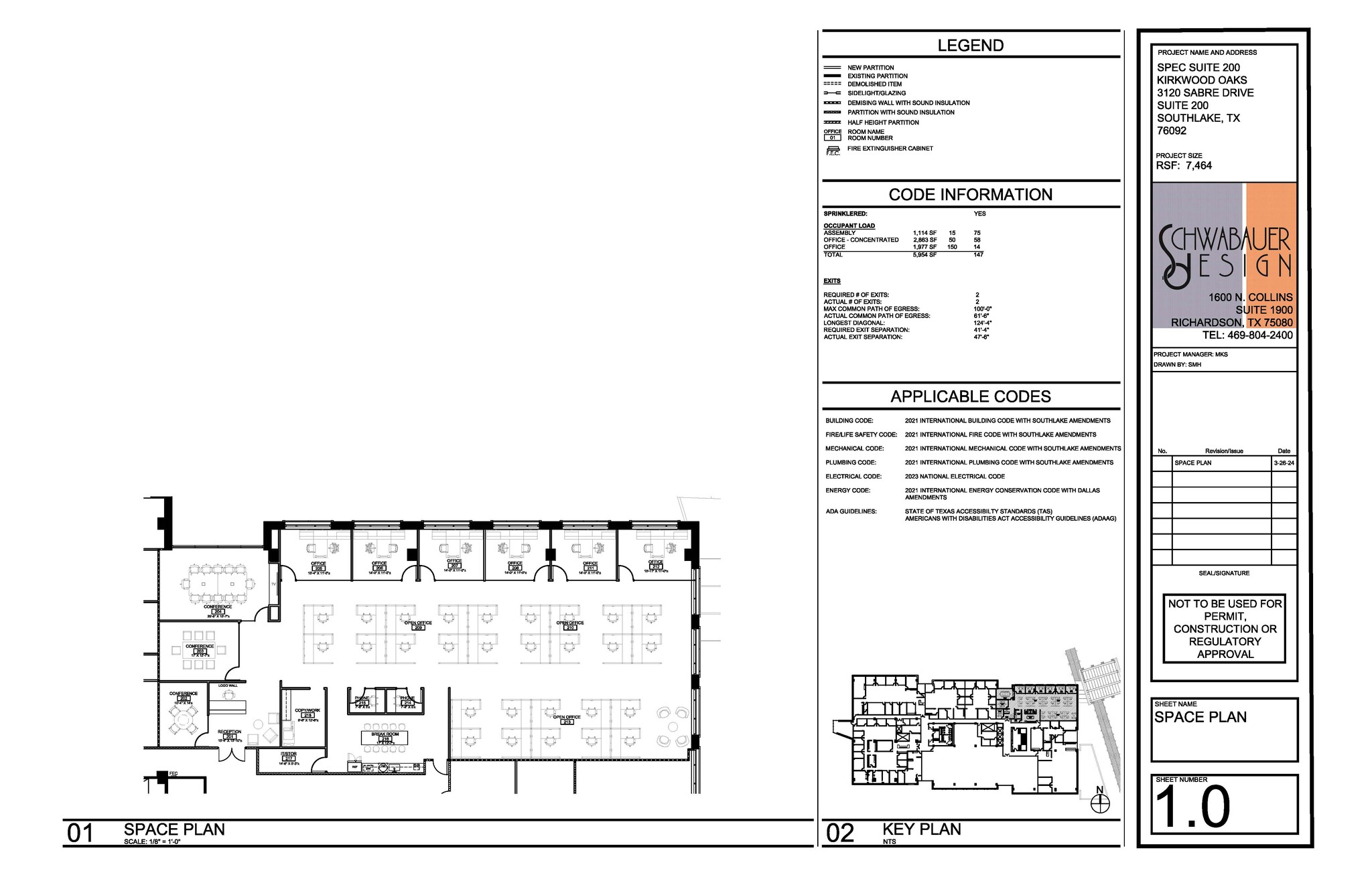 3120 Sabre Dr, Southlake, TX for lease Floor Plan- Image 1 of 6