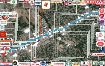 1514 W Henderson St, Cleburne, TX - aerial  map view