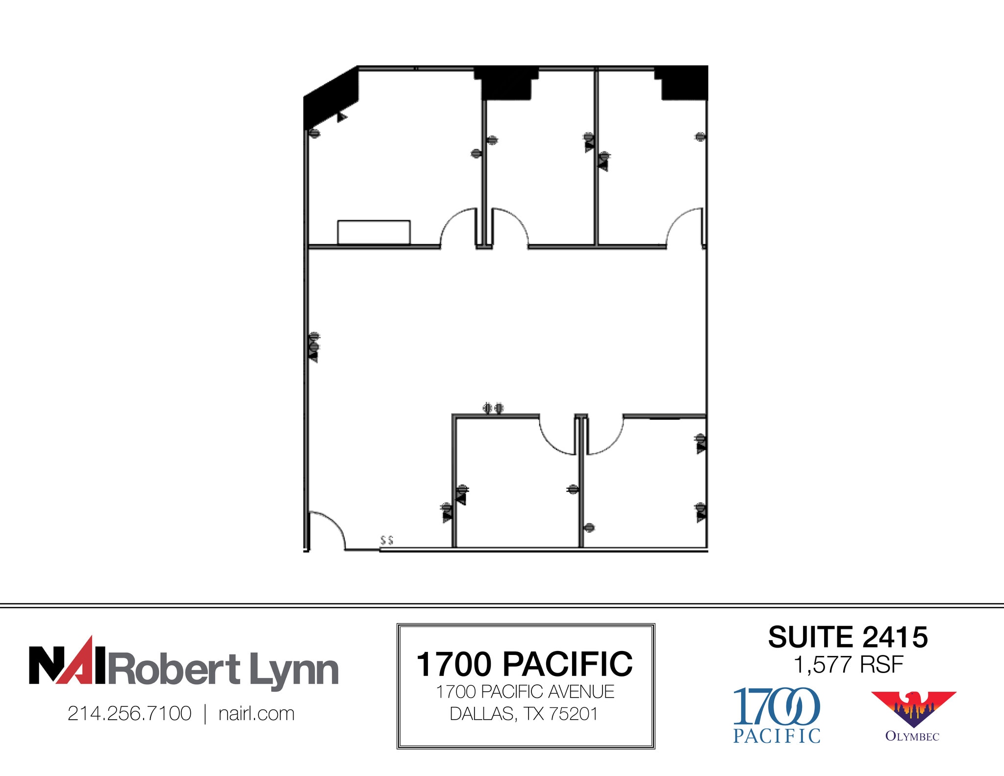 1700 Pacific Ave, Dallas, TX for lease Floor Plan- Image 1 of 1