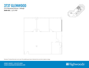 3737 Glenwood Ave, Raleigh, NC for lease Floor Plan- Image 1 of 2