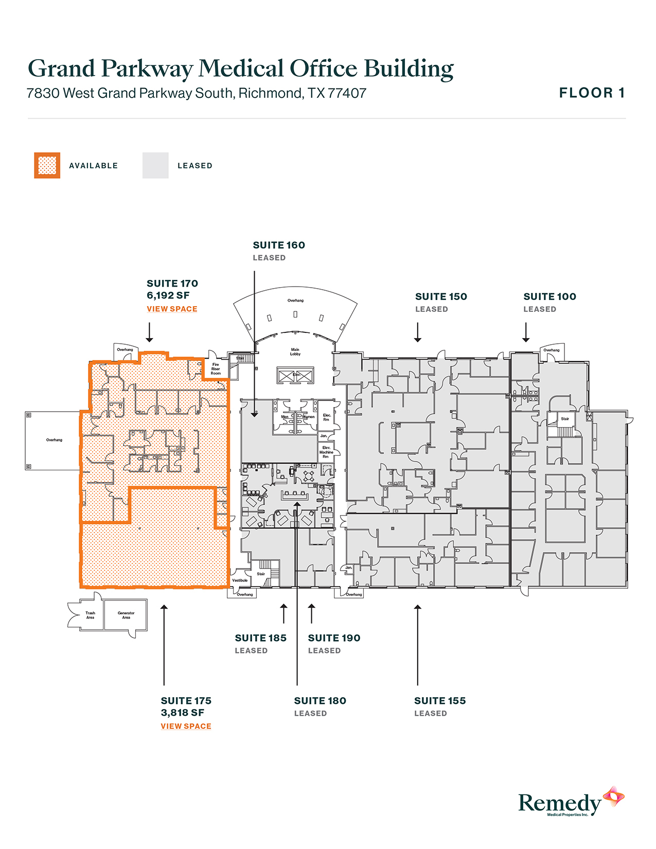 7830 W Grand Pky S, Richmond, TX for lease Floor Plan- Image 1 of 2