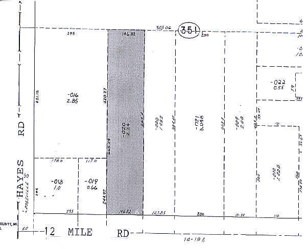 15201 E 12 Mile Rd, Roseville, MI for lease - Plat Map - Image 3 of 3