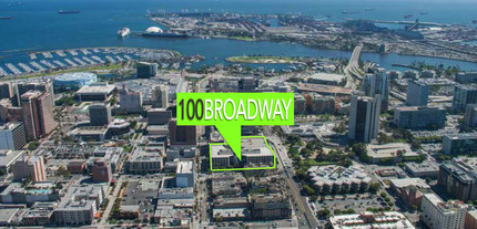 100 W Broadway, Long Beach, CA - aerial  map view