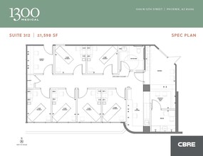 1300 N 12th St, Phoenix, AZ for lease Floor Plan- Image 1 of 1