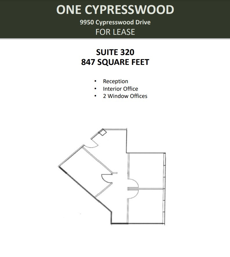 9950 Cypresswood Dr, Houston, TX for lease Floor Plan- Image 1 of 2