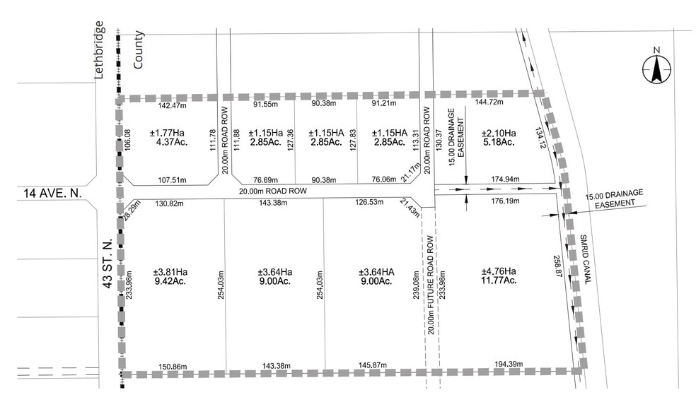 43 St N, Lethbridge, AB for sale - Site Plan - Image 2 of 3