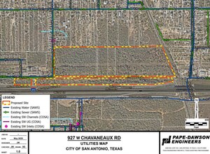 927 W Chavaneaux Rd, San Antonio, TX - AERIAL map view