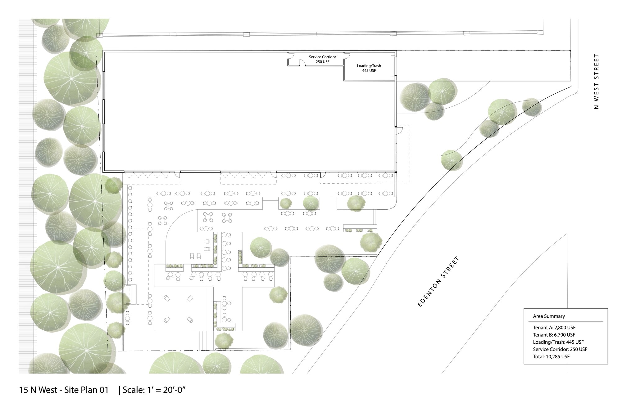 15 N West St, Raleigh, NC for lease Site Plan- Image 1 of 3