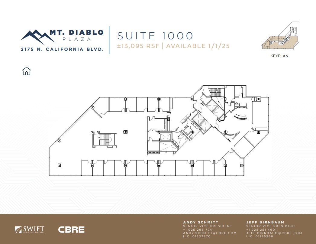 2175 N California Blvd, Walnut Creek, CA for lease Floor Plan- Image 1 of 1