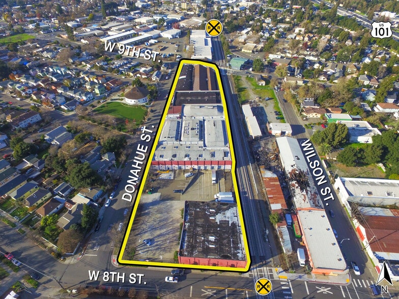 8 W 9th St, Santa Rosa, CA for lease - Aerial - Image 3 of 37