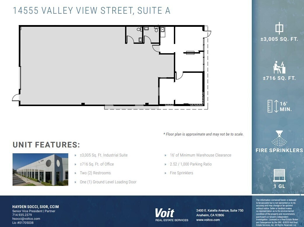 14525 Valley View Ave, Santa Fe Springs, CA for lease Floor Plan- Image 1 of 1