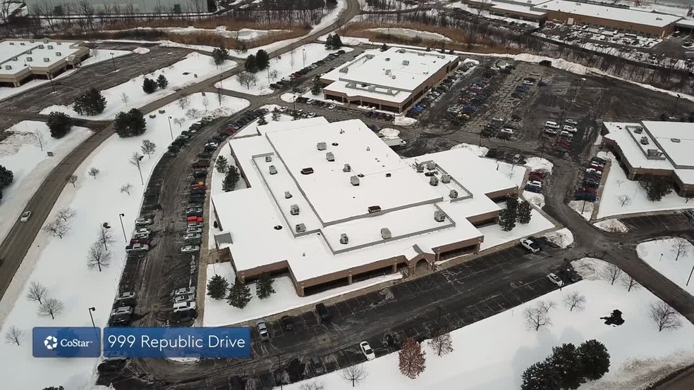 999 Republic Dr, Allen Park, MI for lease - Aerial Video - Image 2 of 7