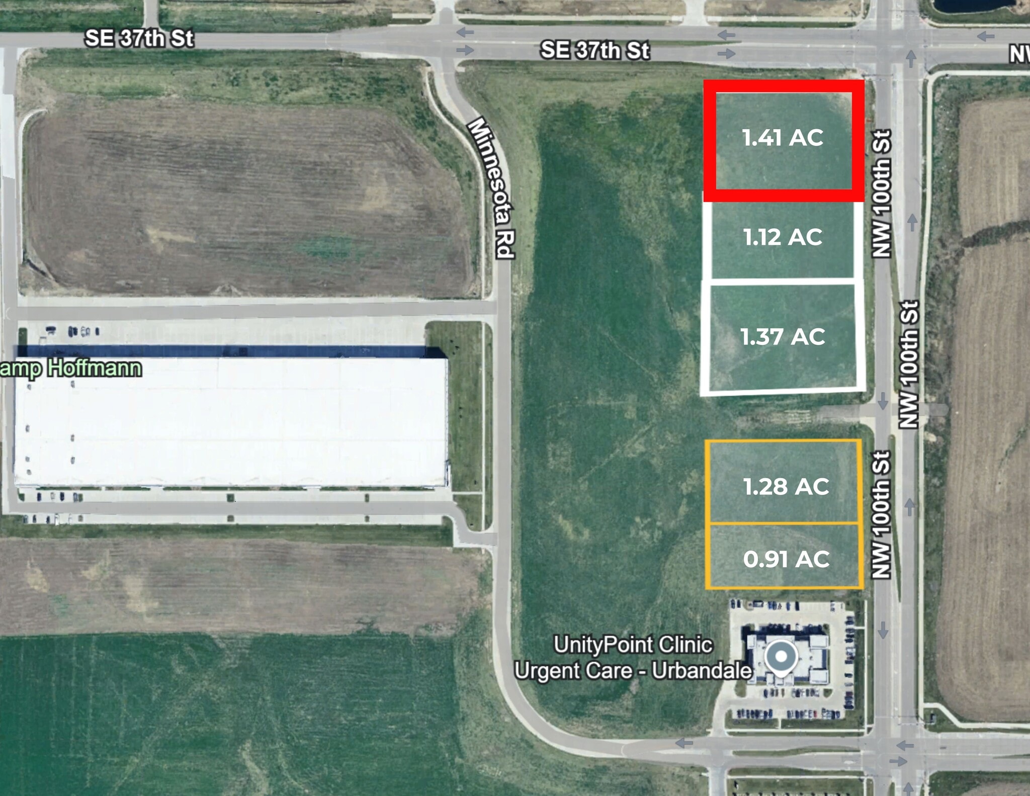 5240 100th Street, Johnston, IA for sale Aerial- Image 1 of 3