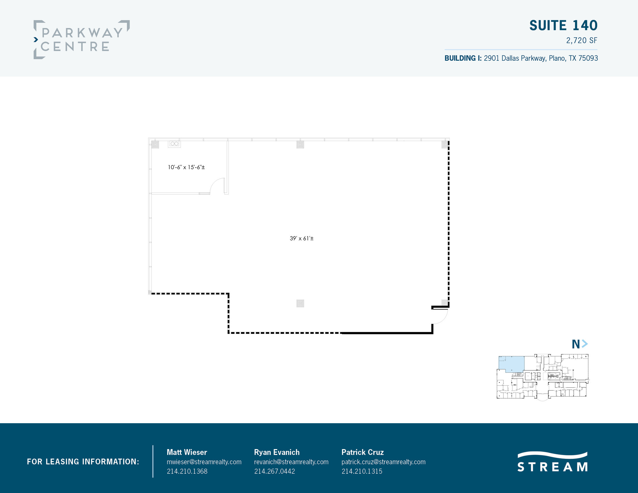 2901 N Dallas Pky, Plano, TX for lease Floor Plan- Image 1 of 2