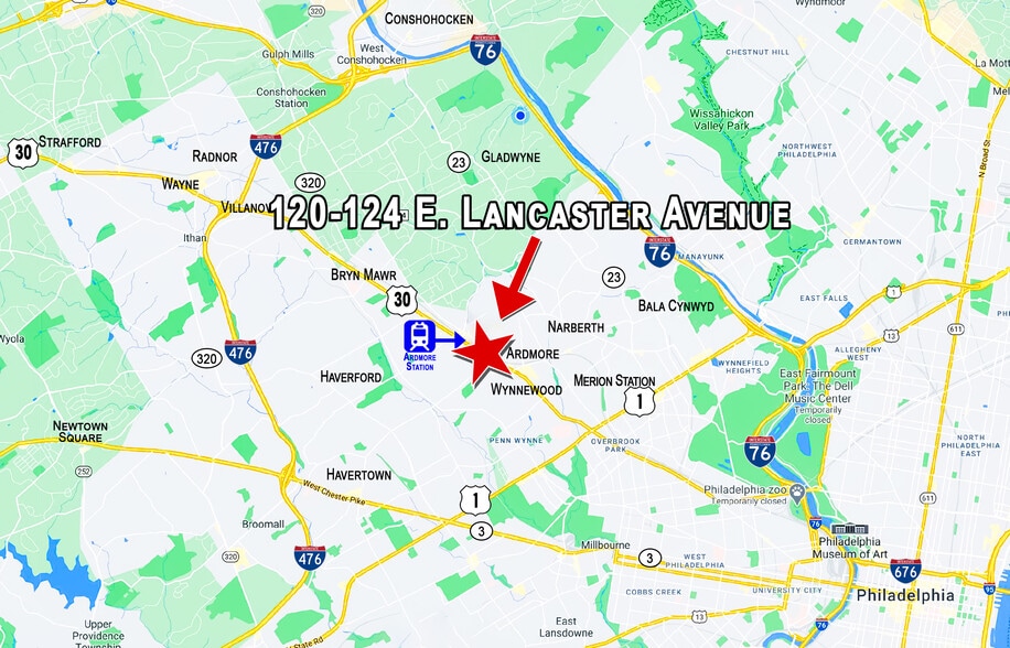 120-124 E Lancaster Ave, Ardmore, PA for lease - Building Photo - Image 3 of 14