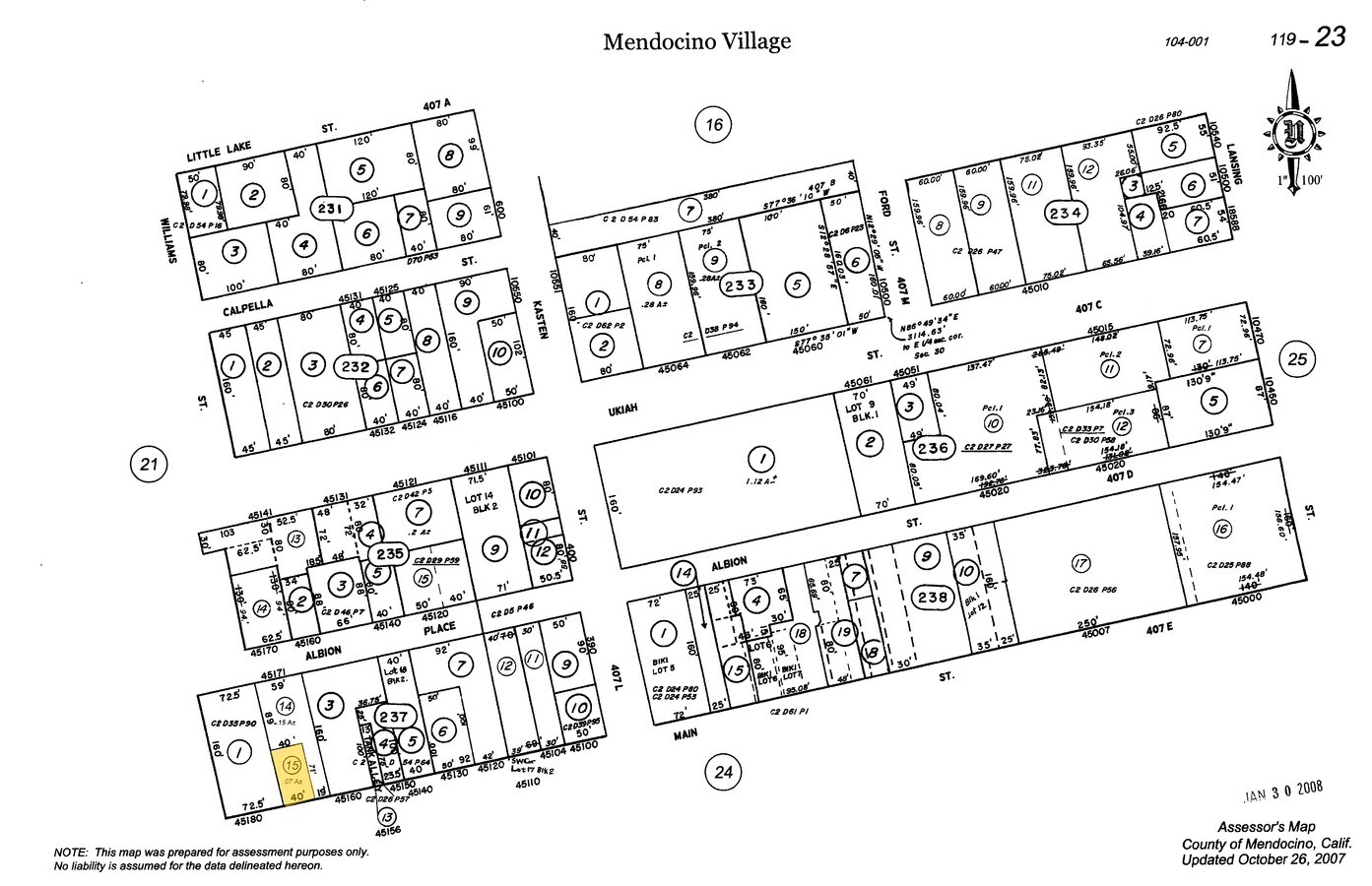 45170 Main St, Mendocino, CA 95460 Property Record