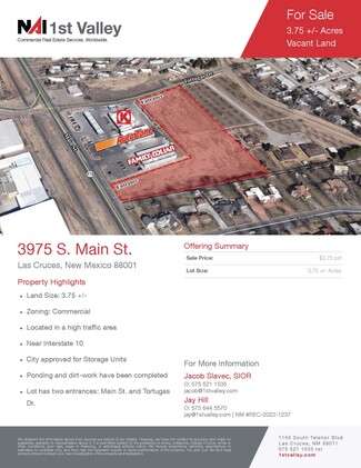 More details for 3975 S Main St, Las Cruces, NM - Land for Sale