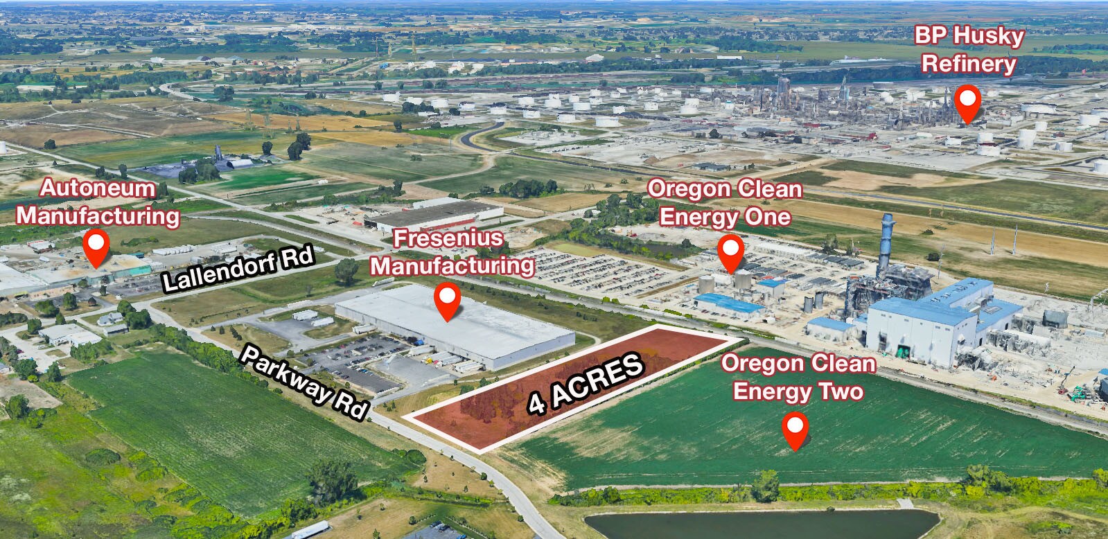 4351 Parkway Rd, Oregon, OH for sale Aerial- Image 1 of 1