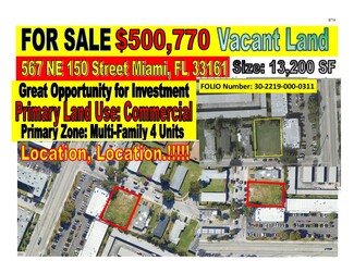 More details for 567 NE 150th St, Miami, FL - Land for Sale