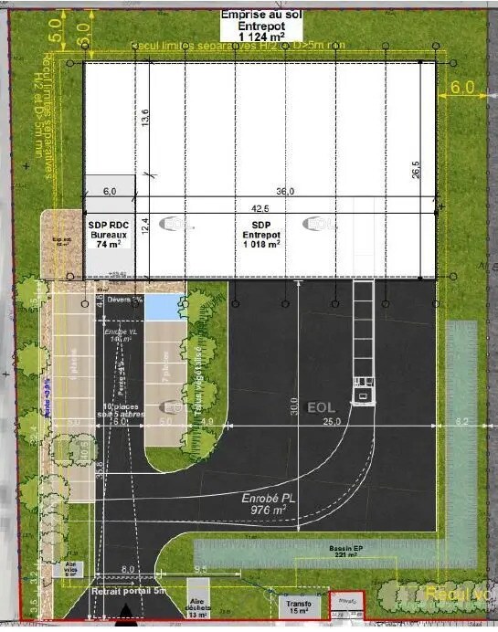 Flex in Cabannes for lease Site Plan- Image 1 of 3