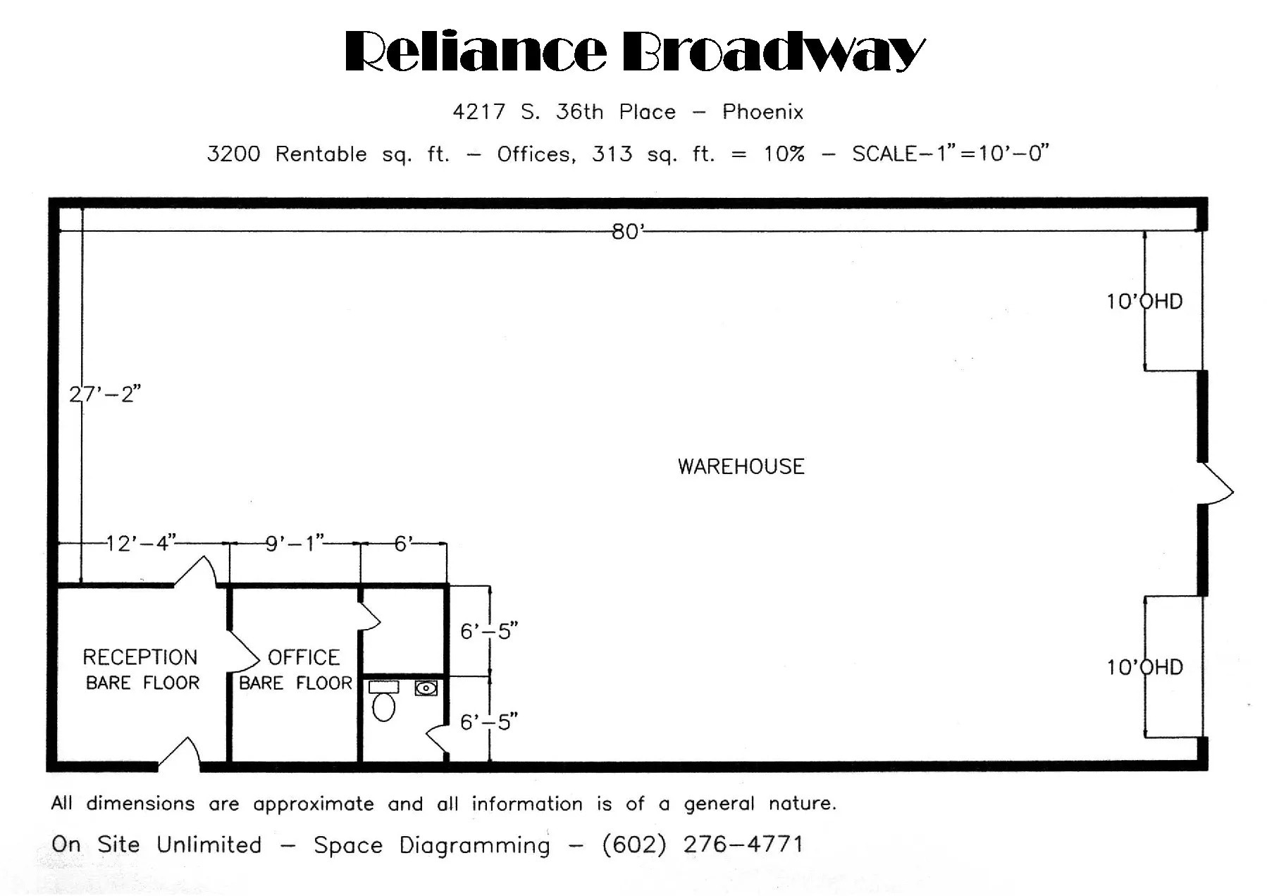 4208-4248 S 36th Pl, Phoenix, AZ for lease Floor Plan- Image 1 of 1