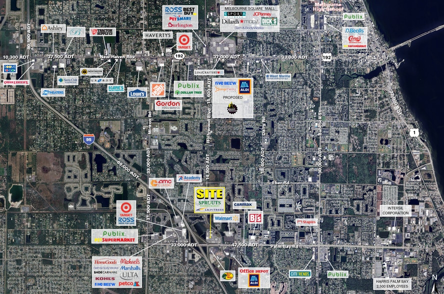 NWC Palm Bay Rd & Hollywood Blvd, West Melbourne, FL for lease - Building Photo - Image 1 of 4
