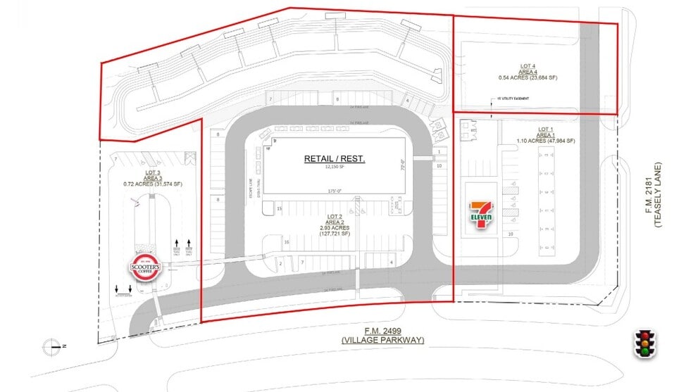 FM 2181 & FM 2499, Denton, TX for sale - Site Plan - Image 2 of 2