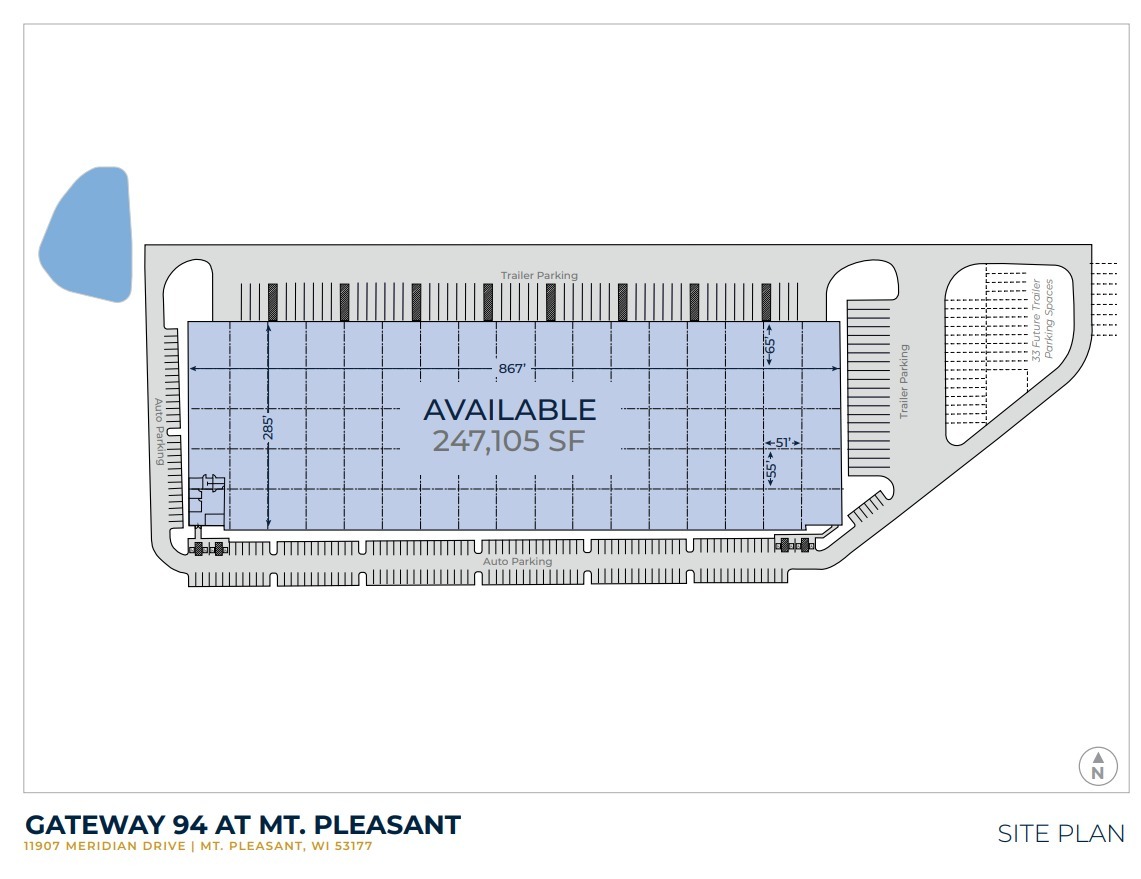 11907 Meridian Dr, Mount Pleasant, WI for lease Floor Plan- Image 1 of 2