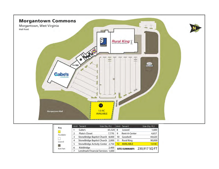 0 Mall Rd, Morgantown, WV for lease - Site Plan - Image 2 of 2