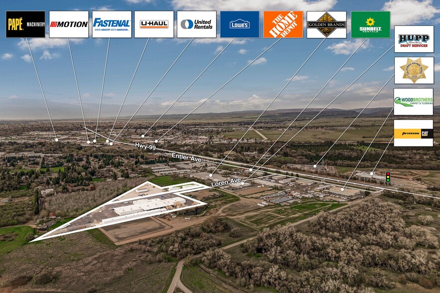 89 Loren Ave, Chico, CA for lease - Aerial - Image 3 of 4