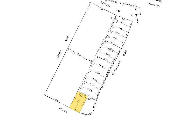 840-850 Ulloa St, San Francisco, CA for sale - Plat Map - Image 2 of 3