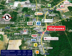 211 W College St, Colquitt, GA - AERIAL  map view