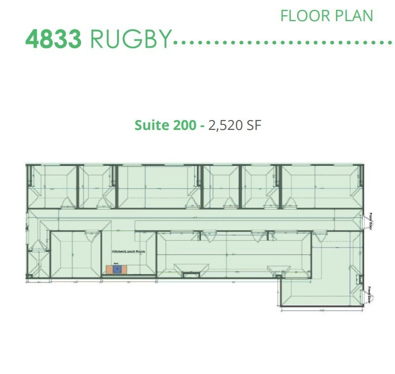 4833 Rugby Ave, Bethesda, MD for lease Floor Plan- Image 1 of 1
