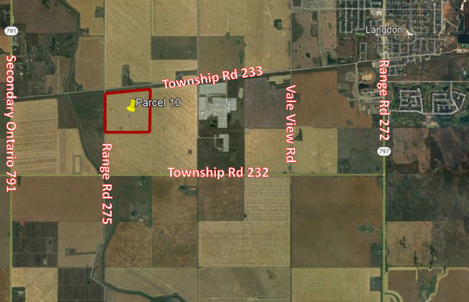 Township Road 233, Langdon, AB for sale - Aerial - Image 1 of 1