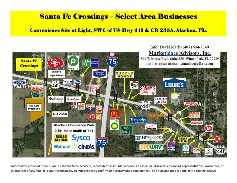 US HWY 441 & CR 235A, Alachua, FL 32615 Santa Fe Crossings Come